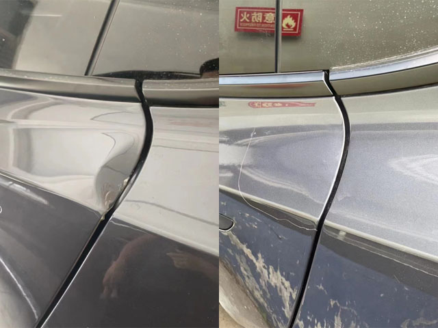 特斯拉車門(mén)邊緣凹坑如何無(wú)痕修復(fù)